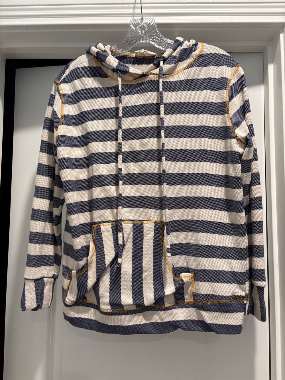 LAST CHANCE! Blue and Cream Striped Sweatshirt